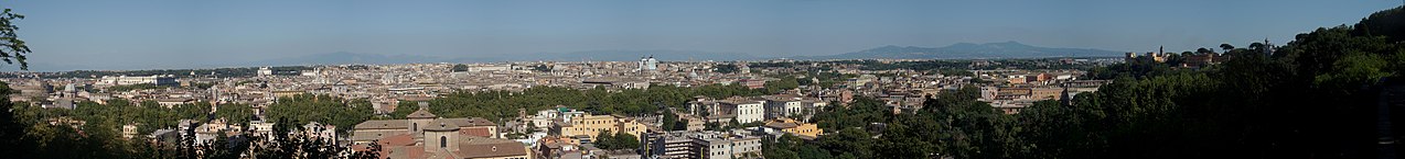 Panorama completo di Roma dal Gianicolo